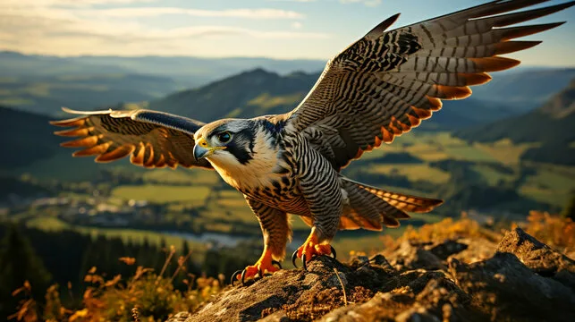 Falcon watching carefully